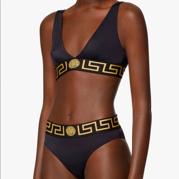 purple versace swimsuit